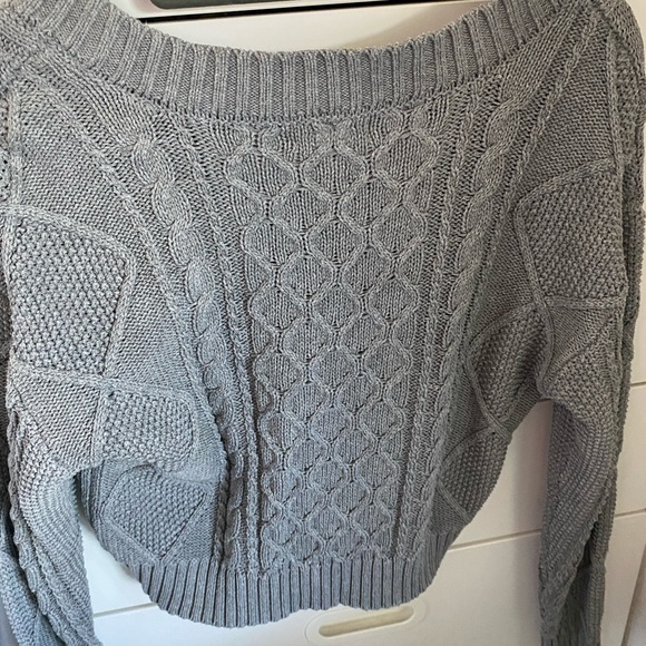 grey knit sweater - Picture 2 of 3